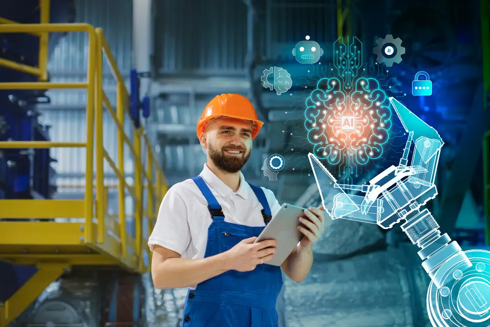 Artificial Intelligence In the Factories person-using-ai-tool-job
